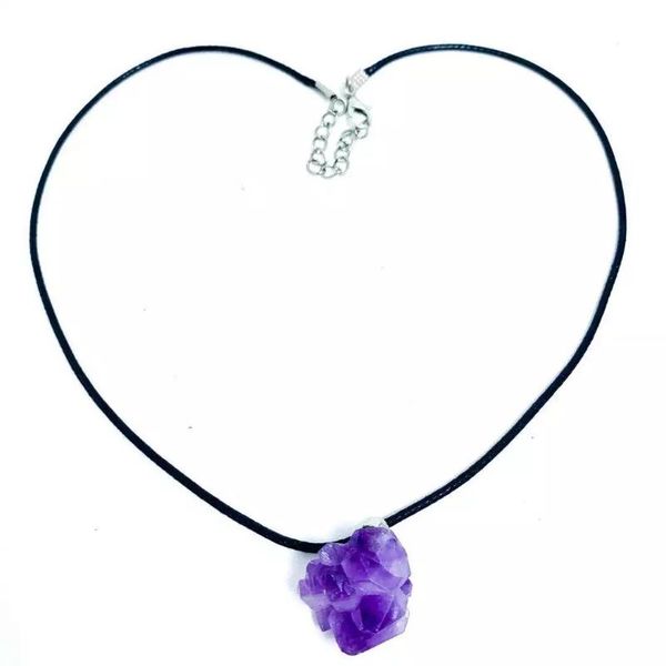 

decorative objects & figurines mokagy natural purple amethyst crystal quartz pendant with gift box 1pc