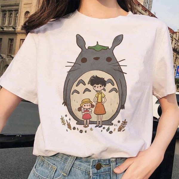 

japanese ulzzang anime miyazaki hayao womens t shirt graphic cute tee clothes, White