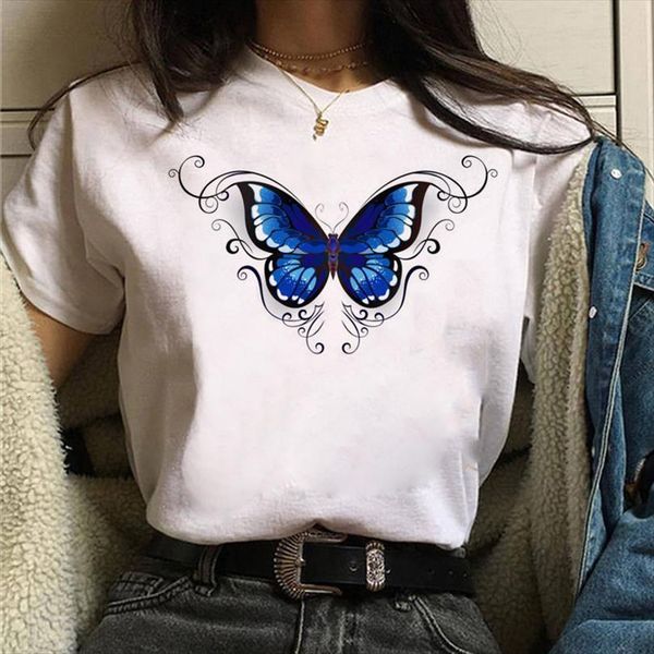 

and women summer aesthetic butterfly mens print ladies streetwear harajuku female short sleeve oversize, White;black