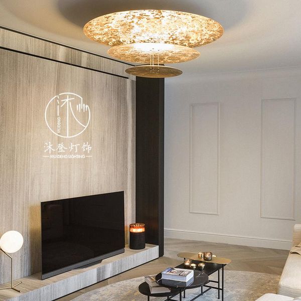 

copper living room dining bedroom chandelier personality creativity postmodern luxury french design led lamps pendant