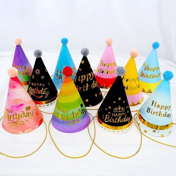 

party hats 1 pieces birthday fun cone paper art craft caps supplies baby headband