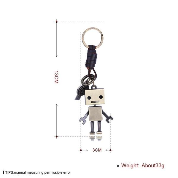 

keychains 2021 innovative metal robot key chain, Silver