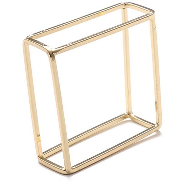 

10pcs creative european hollow square napkin ring gold buckle wedding el set table decoration rings