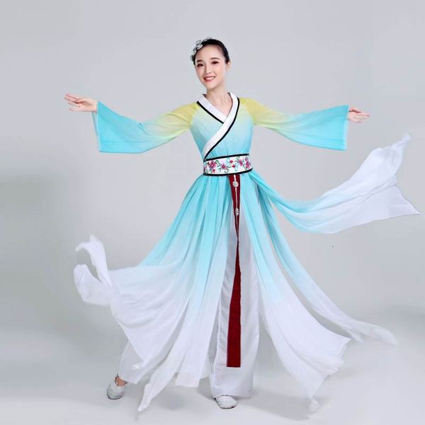

folk costume for woman clothing stage wear national ancient fan dance traditional chinese costumes f985, Black;red