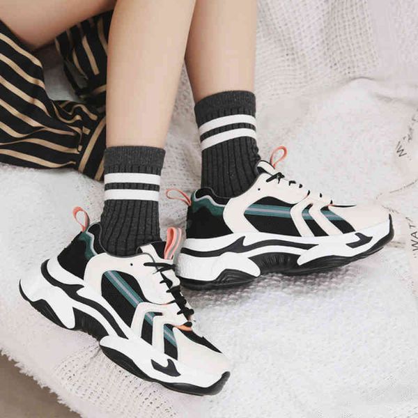 

dress shoes trendy designer platform sneakers women casual woman basket sports female chunky zapatillas mujer u74m, Black