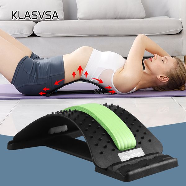 

klasvsa back stretcher massager neck waist pain relief magic port massage home muscle stimulator relaxation fitness equipment
