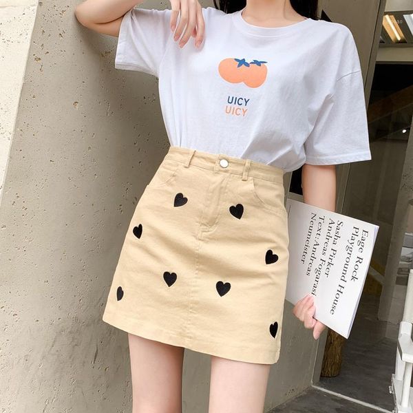 

skirts coigarsam embroidery women skirt spring summer high waist black white khaki 8570