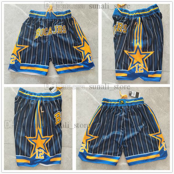

bocajrs basketball shorts men zipper pockets navy retro 1960- all stitched sweatpants hip pop fashion pant, Black