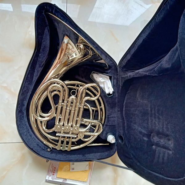 

4 key double french horn silver lacquer f/bb copper body with case