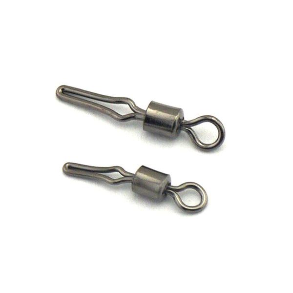 

fishing accessories 50pcs stainless steel rolling kwick leader snap swivel connectors solid ring saltwater tackle accessory