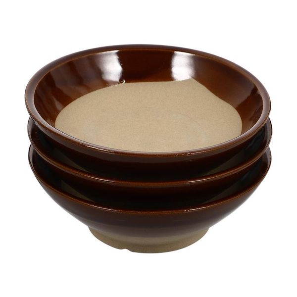 

bowls 3pcs household soup drink cold kitchen supplies (light brown)