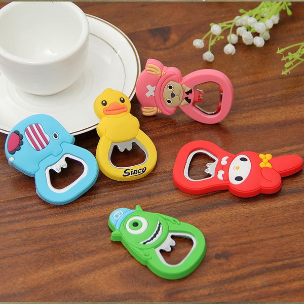 

opener household general merchandise creative cartoon beer bottle multifunctional plastic refrigerator stick can opener