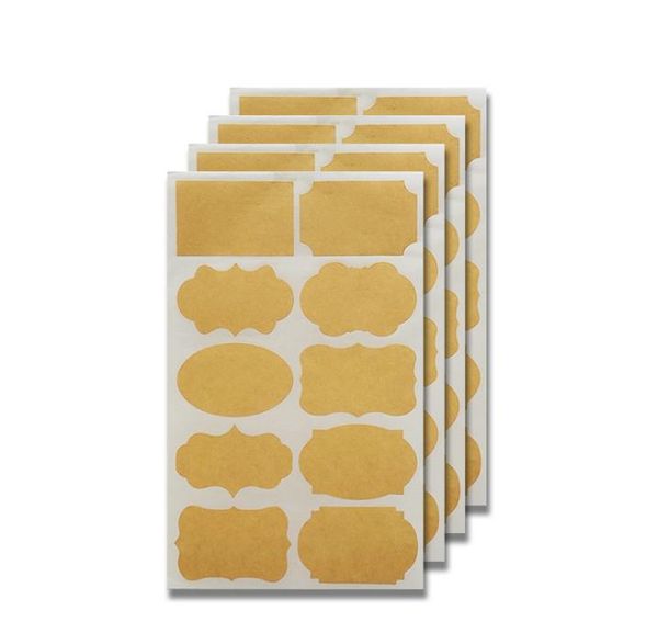 2021 Yeni Kavanoz Baharat Çıkartmalar El Yapımı Sticker Vintage Boş Kraft Etiket Sticker DIY Hediye Kek Pişirme Için Yapılan DIY El