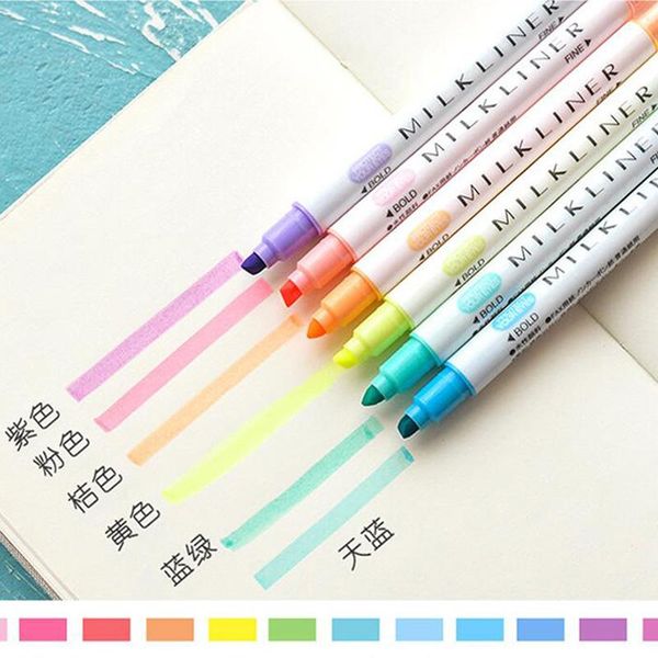 

highlighters dual liner highlighter maker pen 12 color japanese set, Black;red