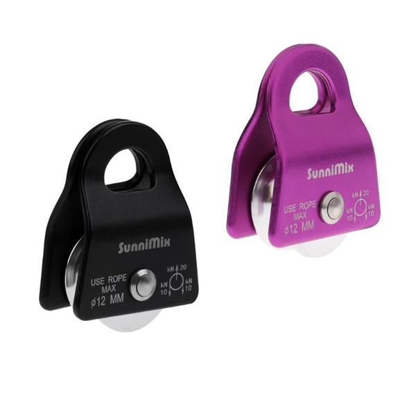 

cords, slings and webbing 20kn general purpose ultralight small mobile pulley for 12mm rope rock climbing caving tree rigging arborist gear