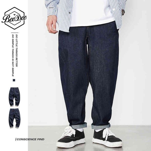 

beedee banana jeans men's korean casual elastic loose harlan 2021 autumn new, Blue
