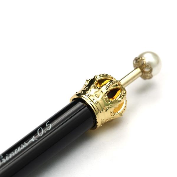 

gel pens 2pcs cute crown 0.5mm black ink kawaii stationery papeleria signature school writing supplies students kids gifts