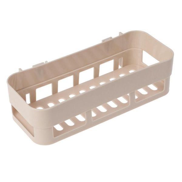 

bathroom toilet shelf kitchen storage box organizer basket toiletries rack wall mounted (light yellow) bath accessory set
