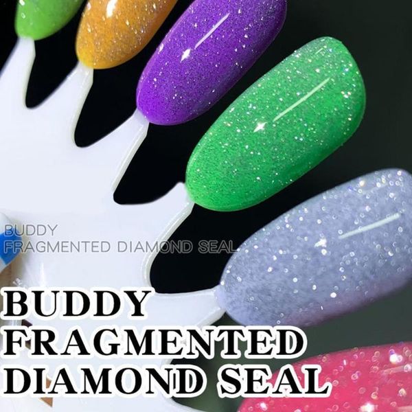 

nail gel 8ml sealing layer reflective flash powder seal base glue uv led varnish diy soak off nails polish art spot, Red;pink