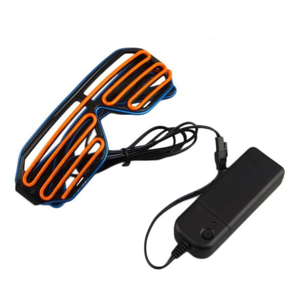 

party masks double color glow led el glasses wire sunglasses light up shades flashing rave festival bright 2021 s