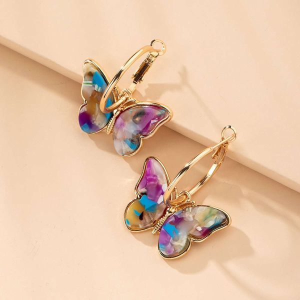 

temperament fashion simple butterfly earrings fashion street net red