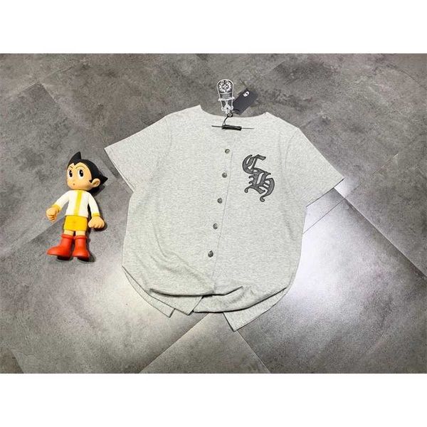 

v-neck heart cross ch 20 tide short-sleeved brand has always wanted to make t-shirt like a cardigan, White;black