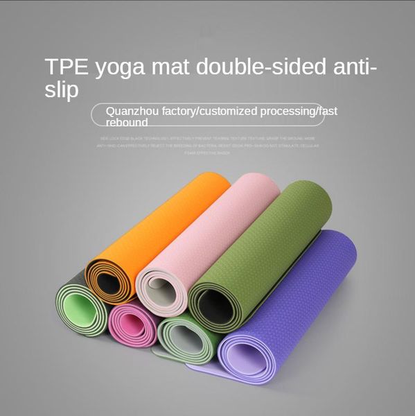 

yoga mats gym double-sided anti-slip tpe mat sports high rebound fitness home gymnastics