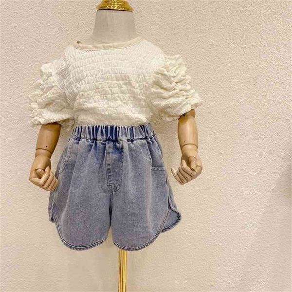 

summer arrival girls fashion deinm shorts kids korean deisgn short 210528, Black