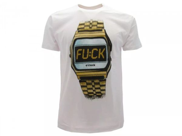 

t shirt solo parole uomo fu ck originale, White;black