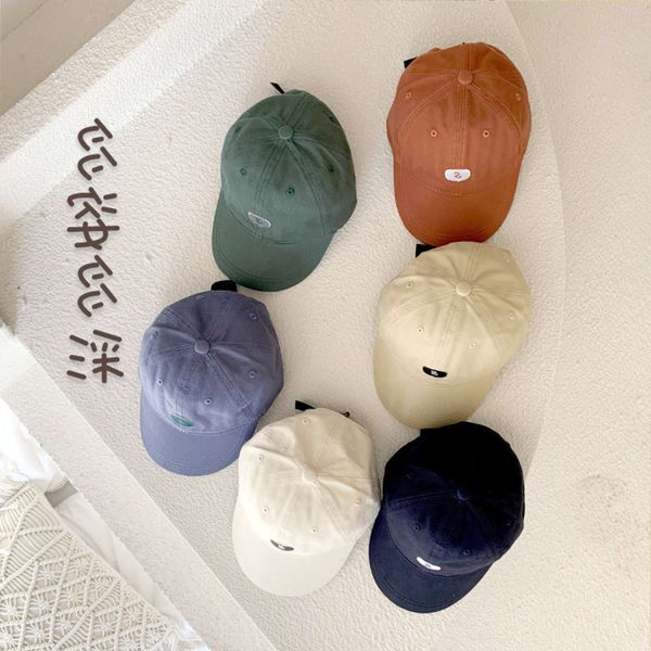 

sun hat children's hat summer boys' and girls' baseball han chunqiu fashion letter versatile sun shield cap cotton, Blue;gray