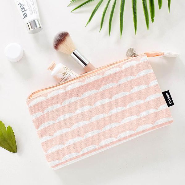 

layer lovely bag pen pencil summer color canvas case large storage organizer for stationery cosmetic girls gift bags