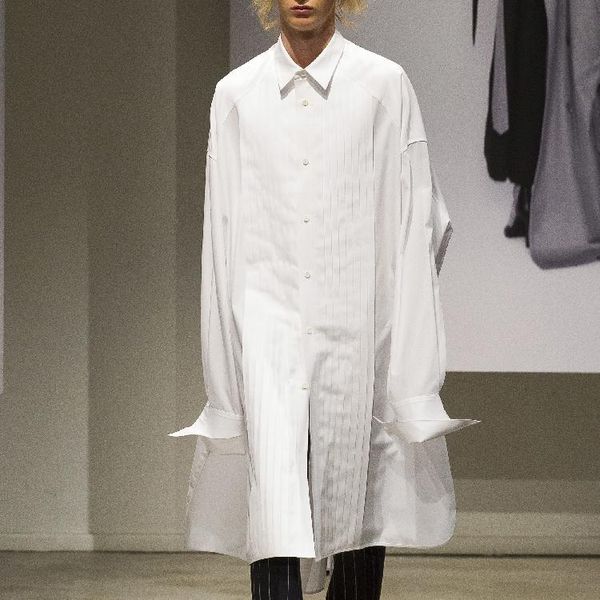 

s-5xl 2021 men's clothing fashion catwalk show medium length shirt hair stylist plus size singer costumes casual shirts, White;black