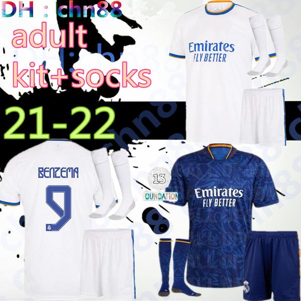

2021 2022 real madrid jerseys 21 22 soccer jersey hazard alaba vini jr. sergio ramos benzema kroos asensio modric camiseta football shirt un, Black