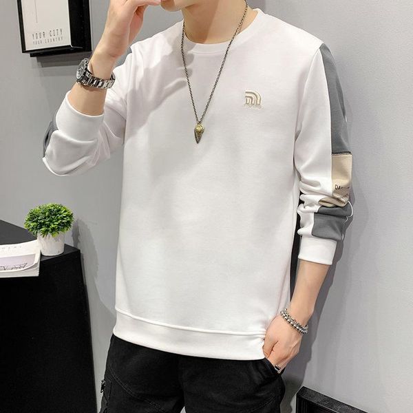 

men's hoodies & sweatshirts 2021 spring/summer thin / regular round collar guard korean version of loose casual trend long-sleeved bott, Black