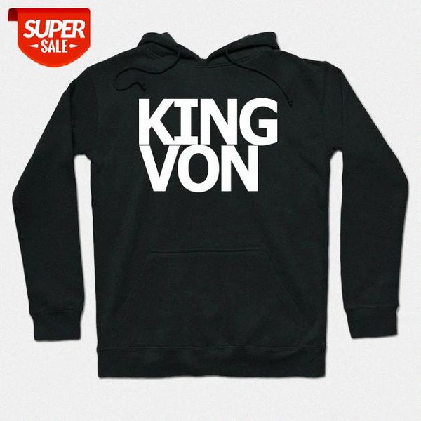 

rap king von sweater men's and women's hooded loose plus size hoodie #mi0h, Black