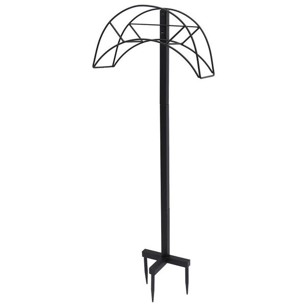 

watering equipments 1pc garden hose rack durable water hanging iron black