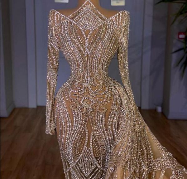 

evening dress women clothes balqeesfathi nawalelzoghbi crystal beads with trail high neck long sleeve sheath ball gown yousef aljasmi myriam, Black;pink