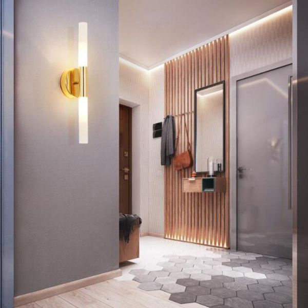 

wall lamp 5w double heads acrylic led light for el bedroom livingroom corridor lamps bathroom mirror lights ac85-265v