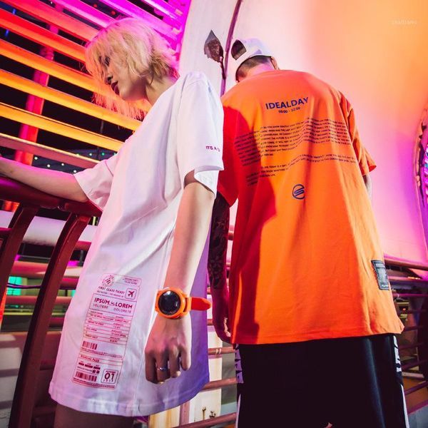 

men's t-shirts european and american street tide ins short-sleeved t-shirt brand loose personality fashion printing harajuku, White;black