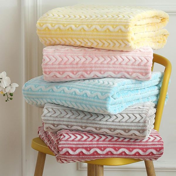 

blankets solid color 3d plush blanket gray pink soft flannel thick bedding for spring autumn winter leisure sofa 120 150 180 200