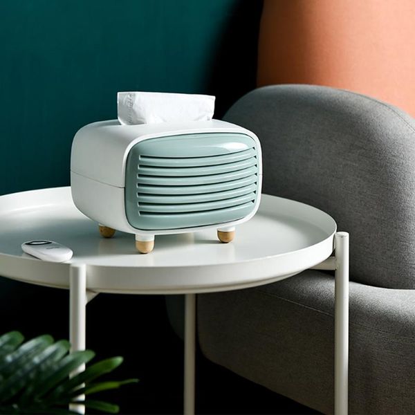 

tissue boxes & napkins cute mini radio shape holder storage box container plastic home office restaurant deskdecoration supplies