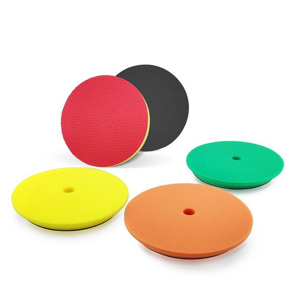 

car sponge marflo 6inch foam buffer polishing pad kit 5pcs heavy cut buffing backing plate magic clay pads set for cleaning tools