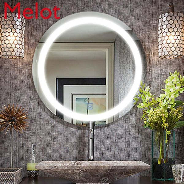 

mirrors simple round bathroom light mirror smart touch screen hairdressing led