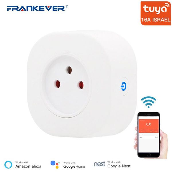 

smart power plugs frankever tuya 16a israel wifi plug socket remote voice control outlet timing work with alexa google home household