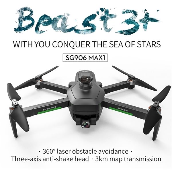 

sg906 max1 / pro2 gps drone wifi fpv 4k camera three-axis gimbal brushless professional quadcopter obstacle avoidance dron 220112