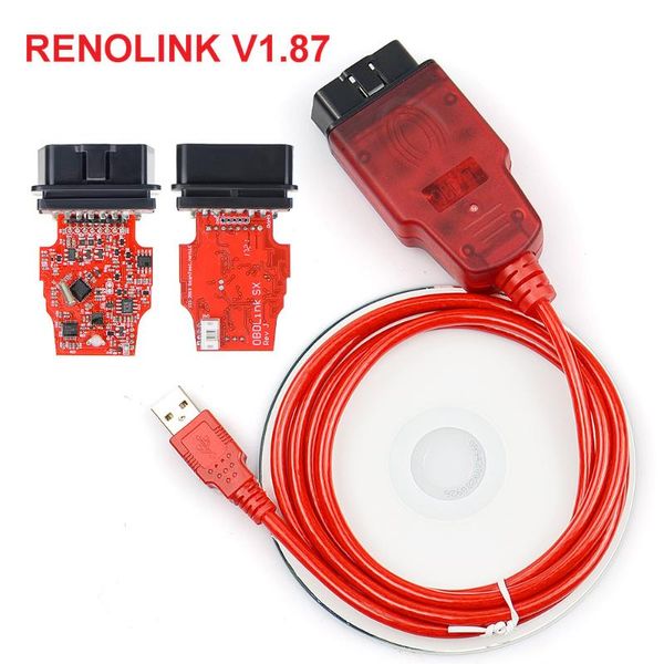 

code readers & scan tools renolink v1.52 / v1.87 for ecu programmer usb diagnostic cable program/ key coding/ airbag reset