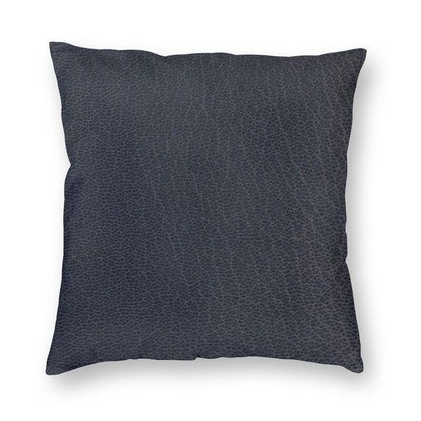 

cushion/decorative pillow dark blue leather textures pattern cushion cover double side printing throw case for sofa cool pillowcase home dec