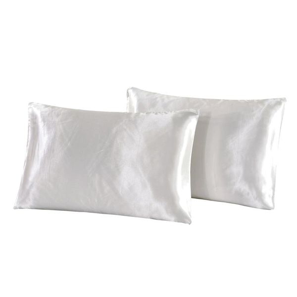

cushion/decorative pillow slip cooling satin covers bed pillowslip 51*66cm envelope closure multicolor silk 2 pack polyester pillowcase