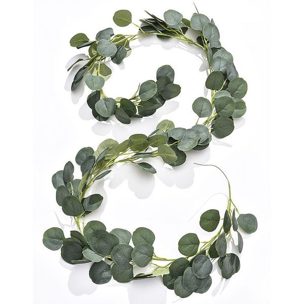 

leaf artificial eucalyptus rattan gold decoration winding home vertical garden decorative flowers & wreaths