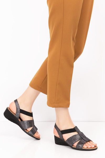 

sandals genuine leather soft bottom women 's, Black